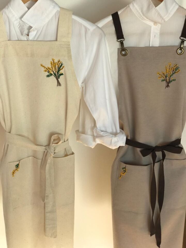 Mimoza Nakışlı Önlük