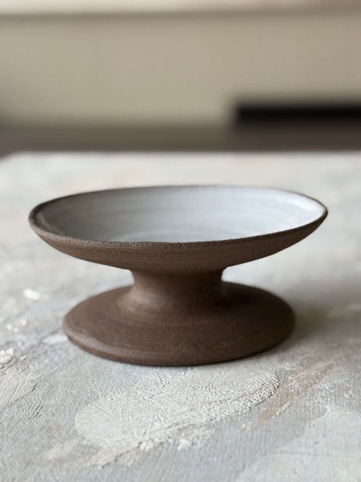 Stoneware Mini Ayaklı Sunum Tabağı