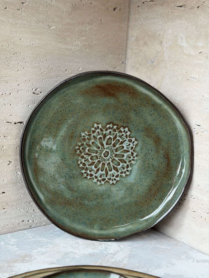 Stoneware Dantelli Kahvaltı Tabağı