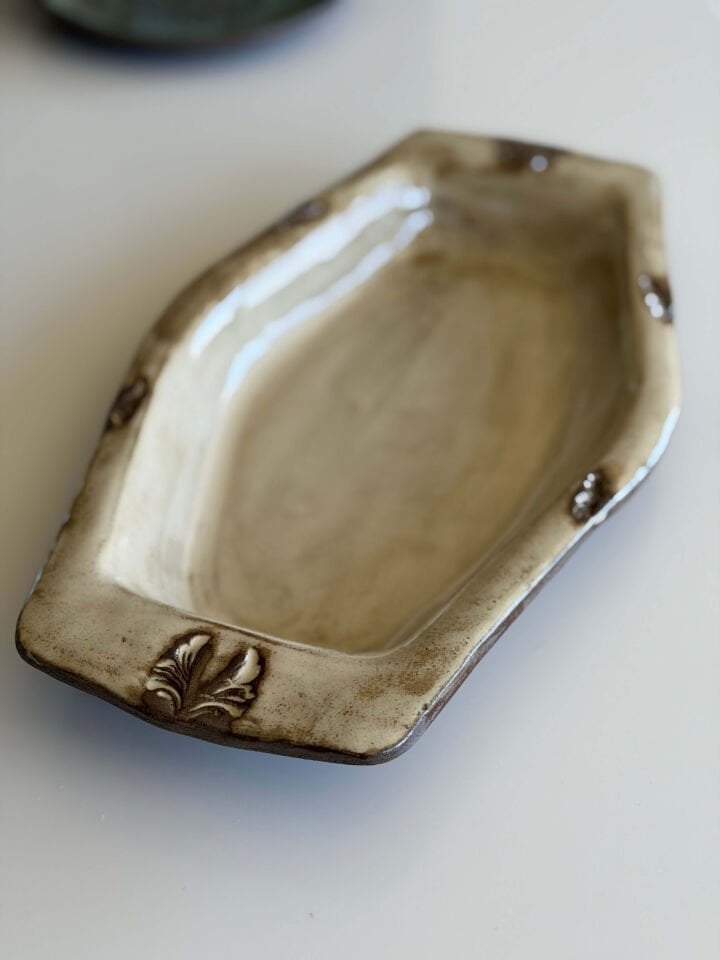 Rustik Stoneware Kayık Tabak