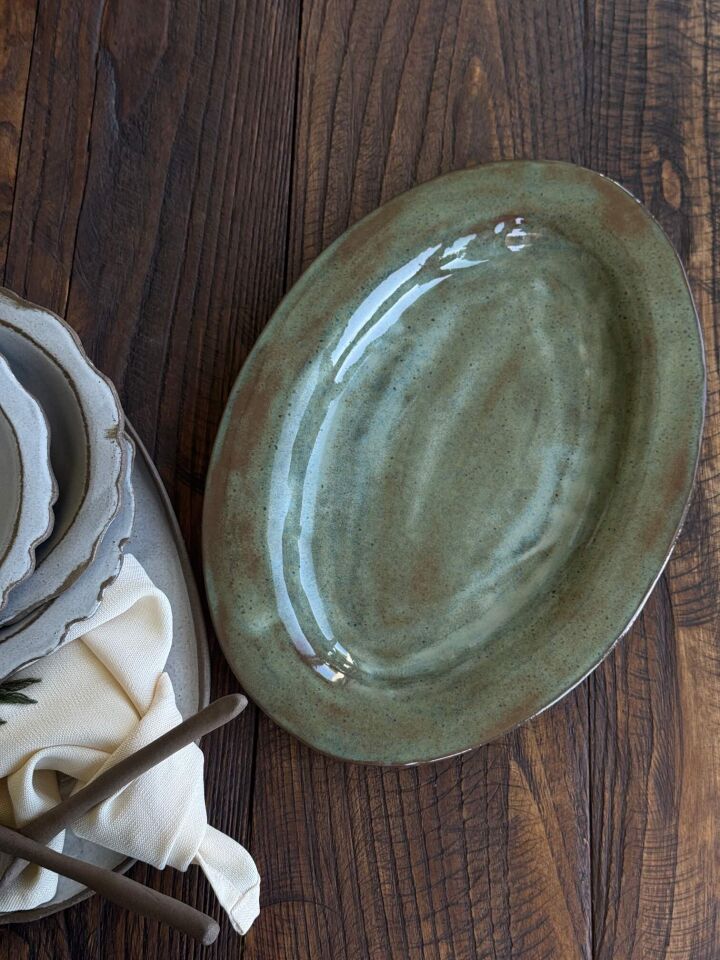 Stoneware Kayık Tabak