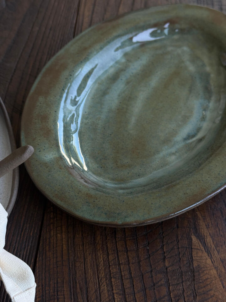Stoneware Kayık Tabak