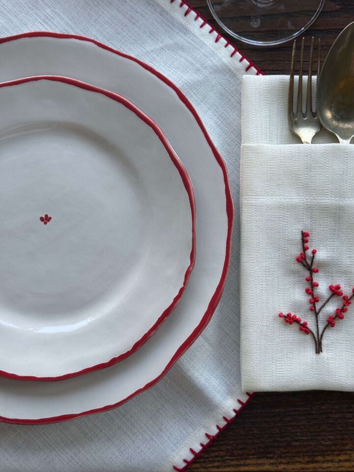 Orlo Rosso Yemek Tabağı