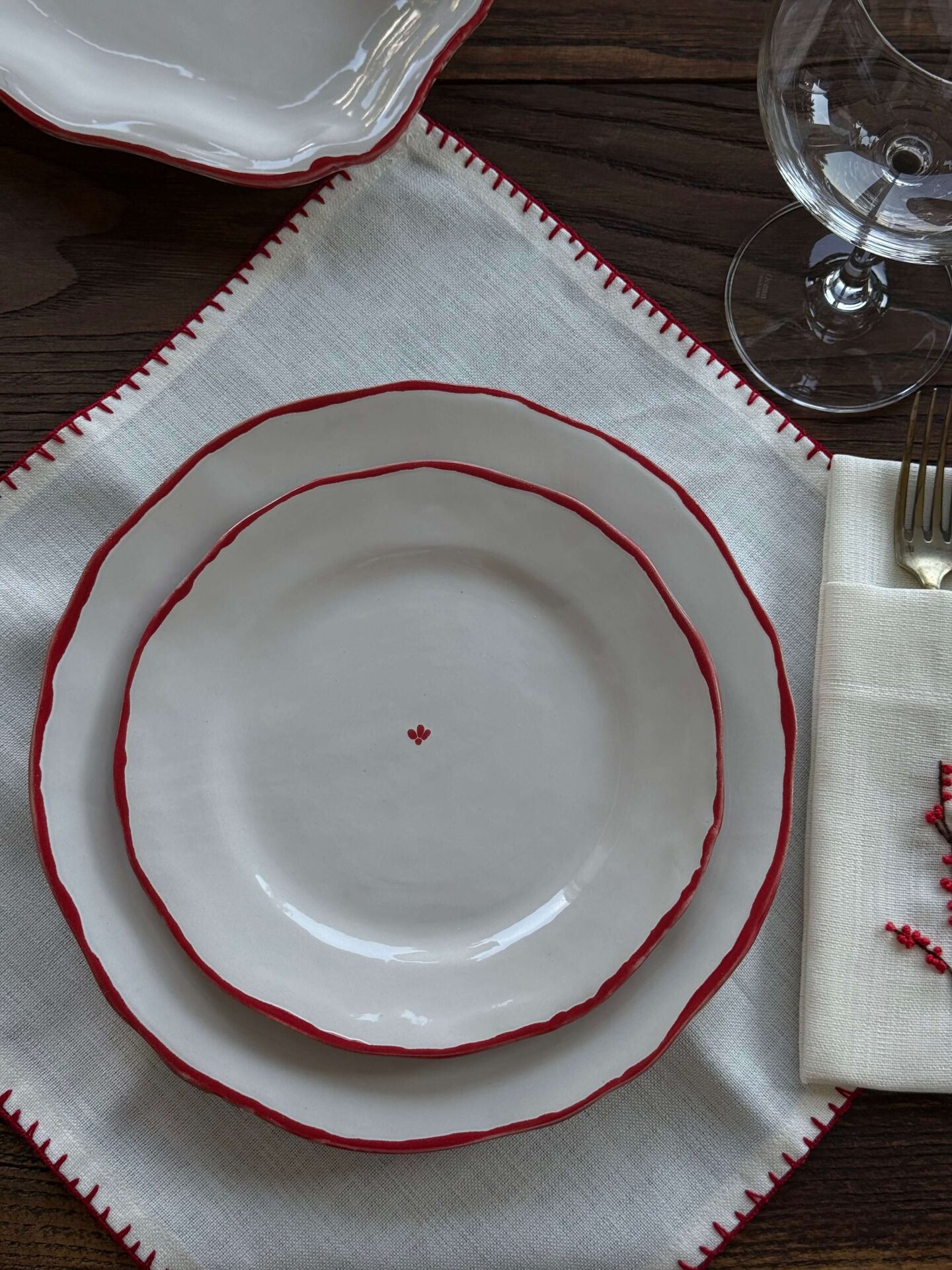 Orlo Rosso Yemek Tabağı