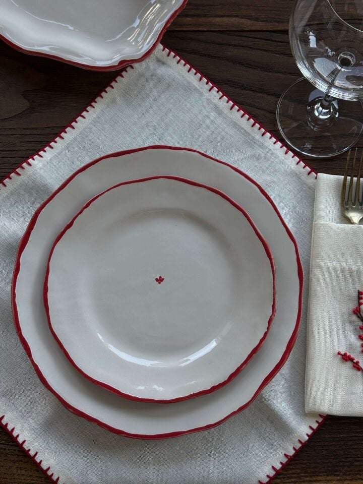 Orlo Rosso Yemek Tabağı