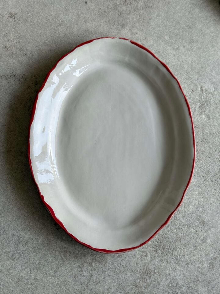 Stoneware Kayık Tabak